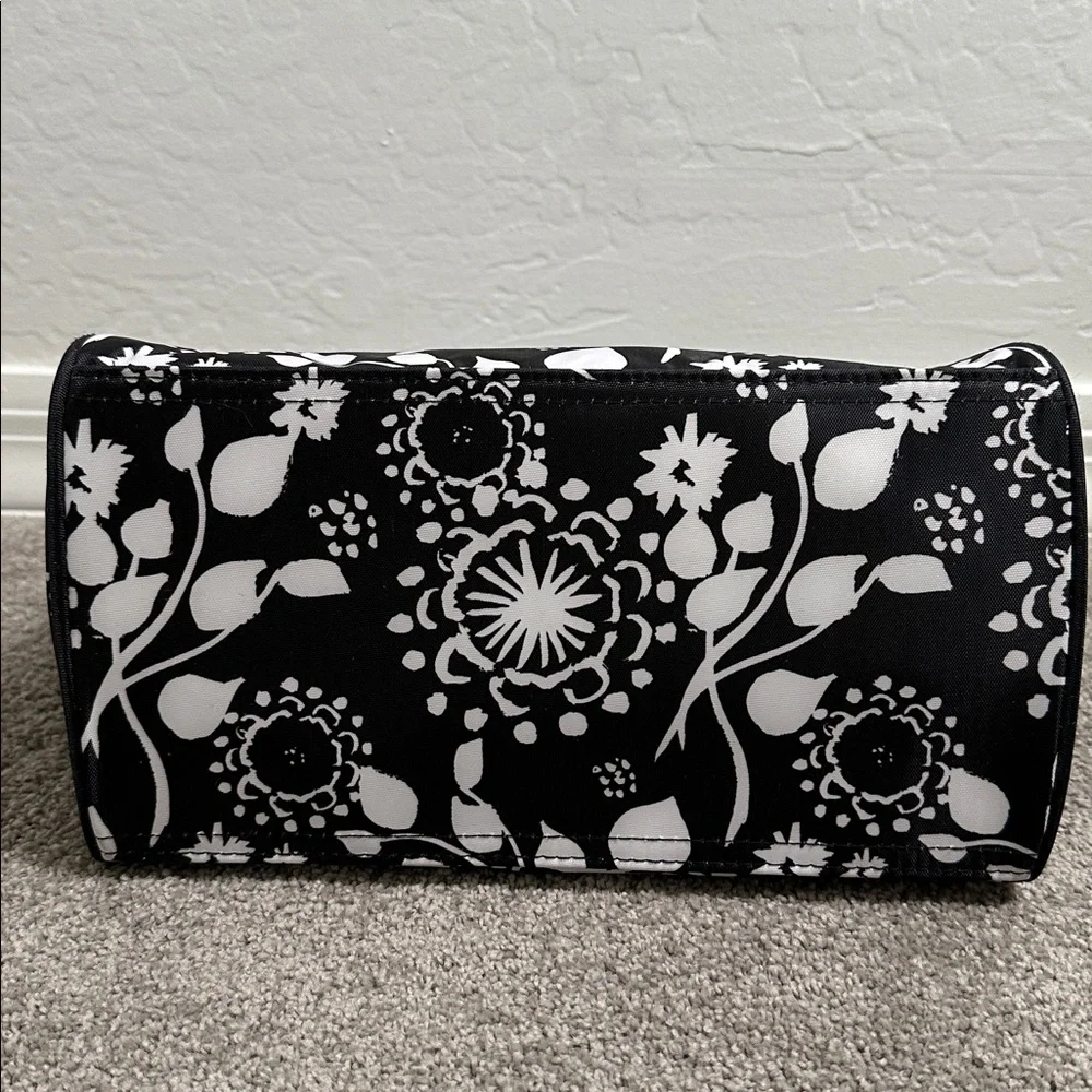 Thirty-one black and white print large cosmetic tote